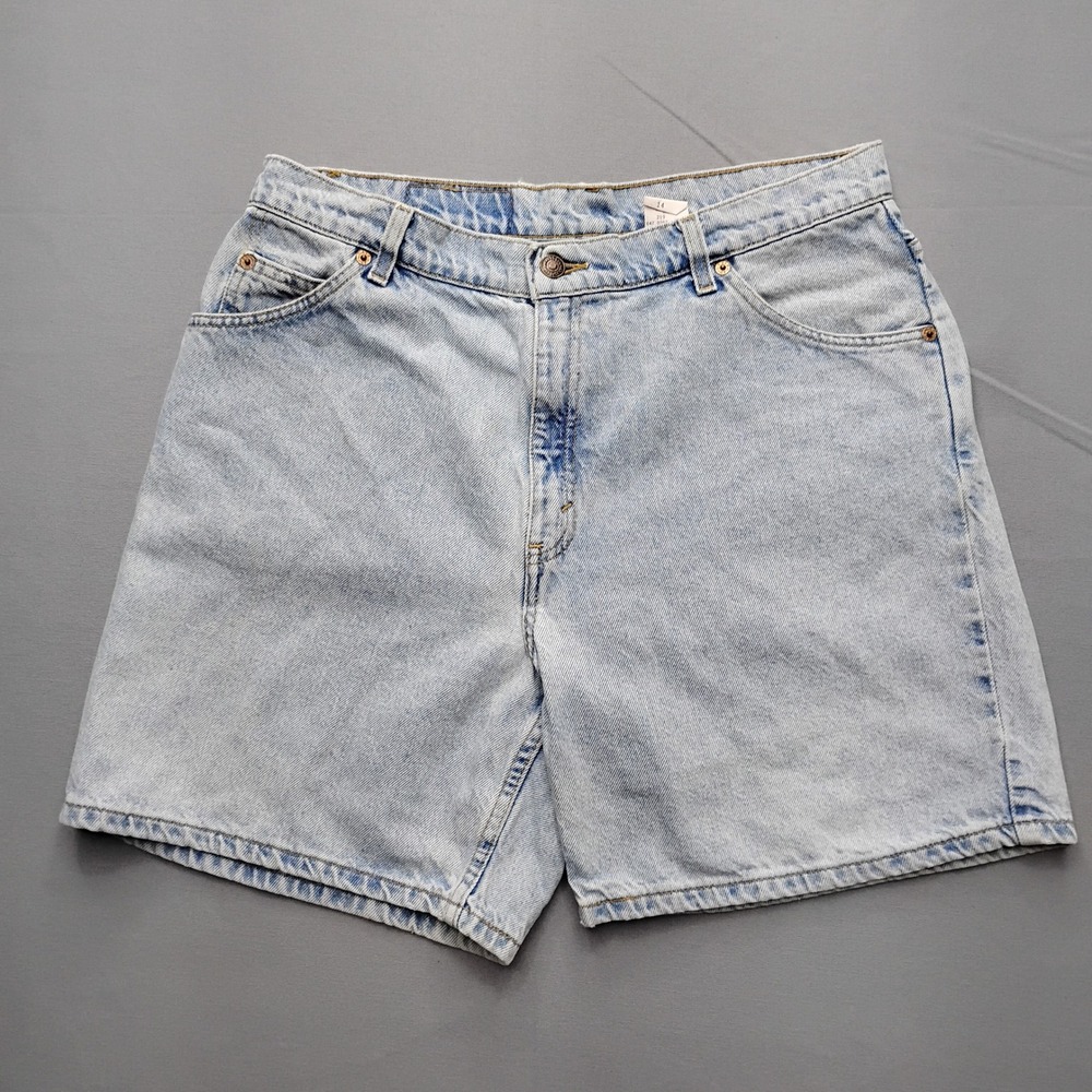 Vintage Levis Orange Tab 951 Relaxed Fit Denim Shorts Light Wash 1997 USA 14